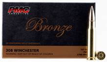 PMC 308B Bronze Target 308 Win 147 gr Full Metal Jacket Boat-Tail (FMJBT) 20 Per Box/ 25 Cs